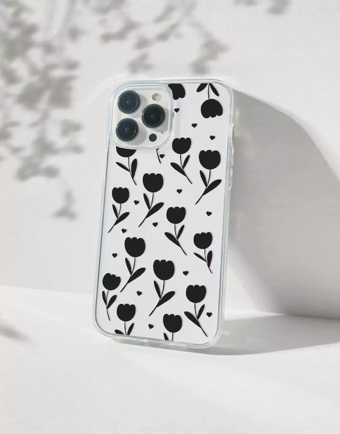 Aesthetic Black Tulips iPhone Case - URBANLUSA