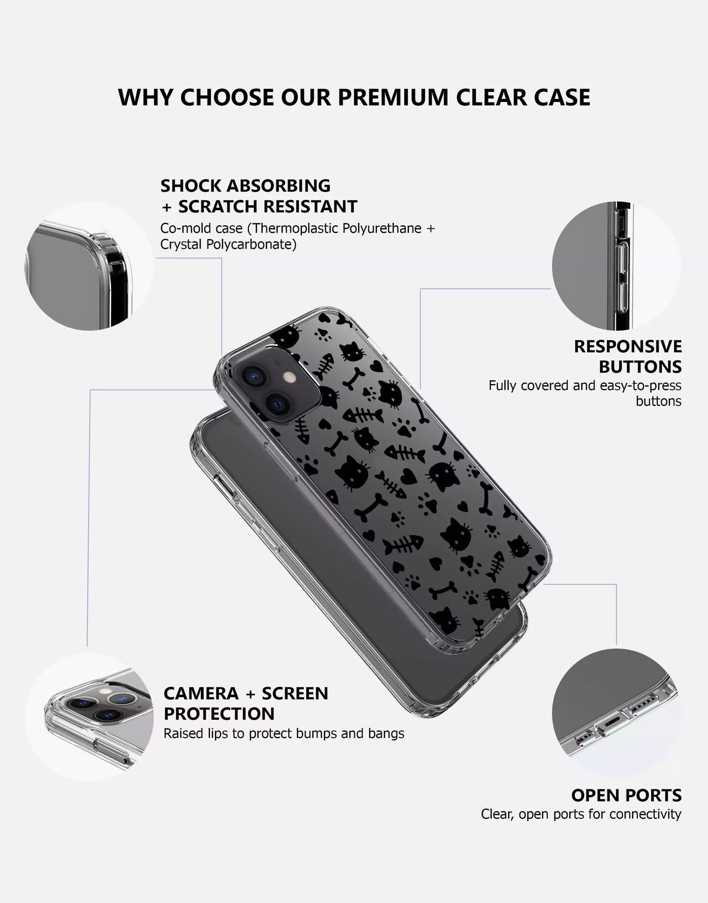 Cute Aesthetic Cat Lovers iPhone Case - URBANLUSA