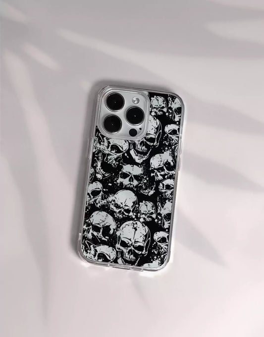 Dark Grunge Gothic Skull Aesthetic iPhone Case - URBANLUSA
