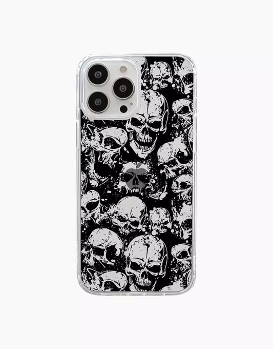 Dark Grunge Gothic Skull Aesthetic iPhone Case - URBANLUSA