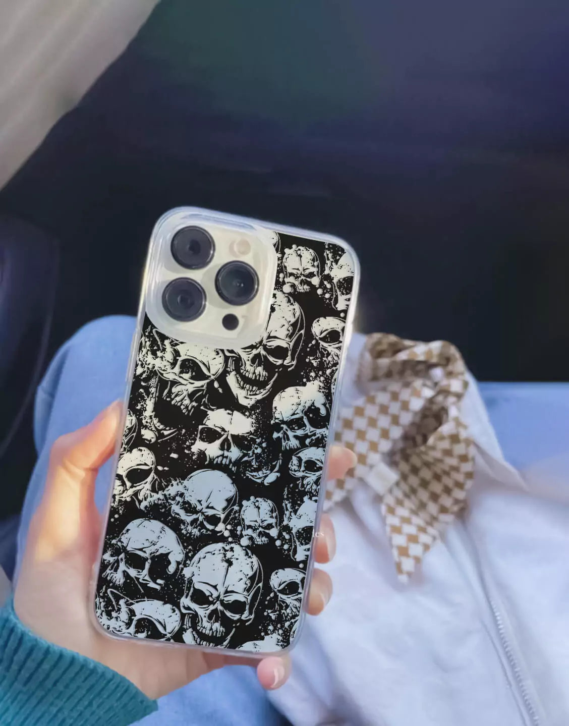 Dark Grunge Gothic Skull Aesthetic iPhone Case - URBANLUSA