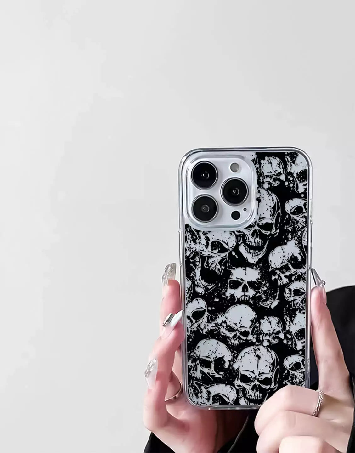 Dark Grunge Gothic Skull Aesthetic iPhone Case - URBANLUSA