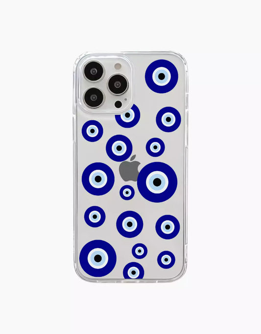 Evil Blue Eyes Pattern iPhone Case - URBANLUSA