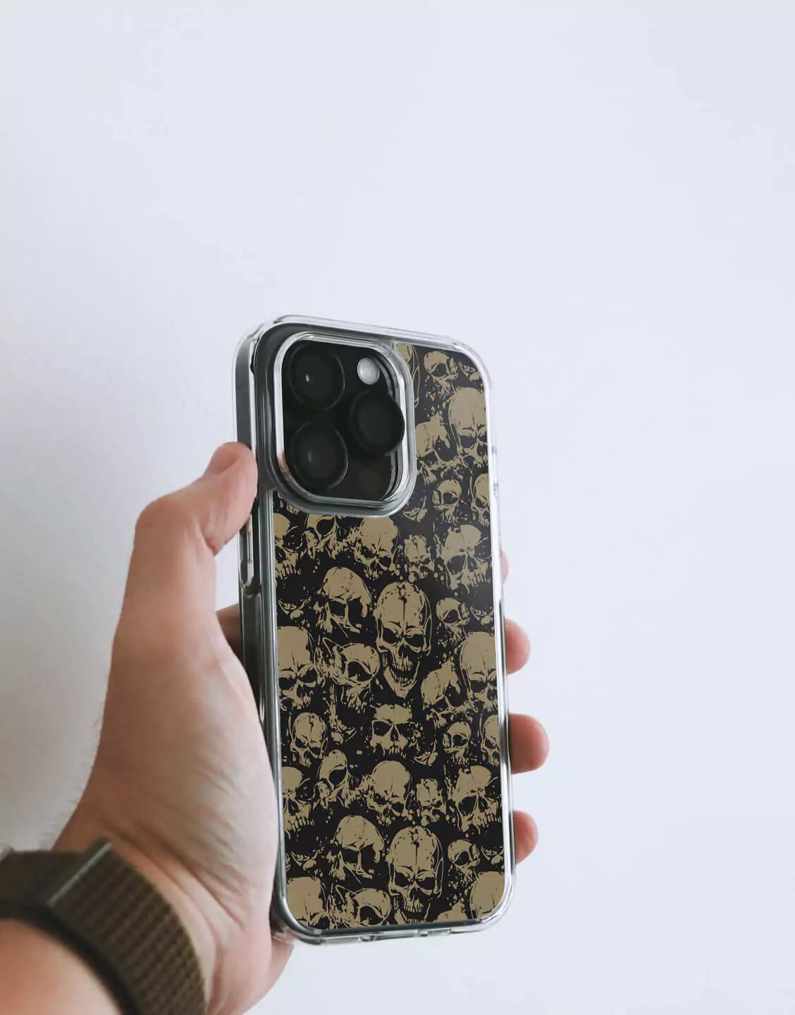 Grunge Gothic Skull Aesthetic iPhone Case - URBANLUSA