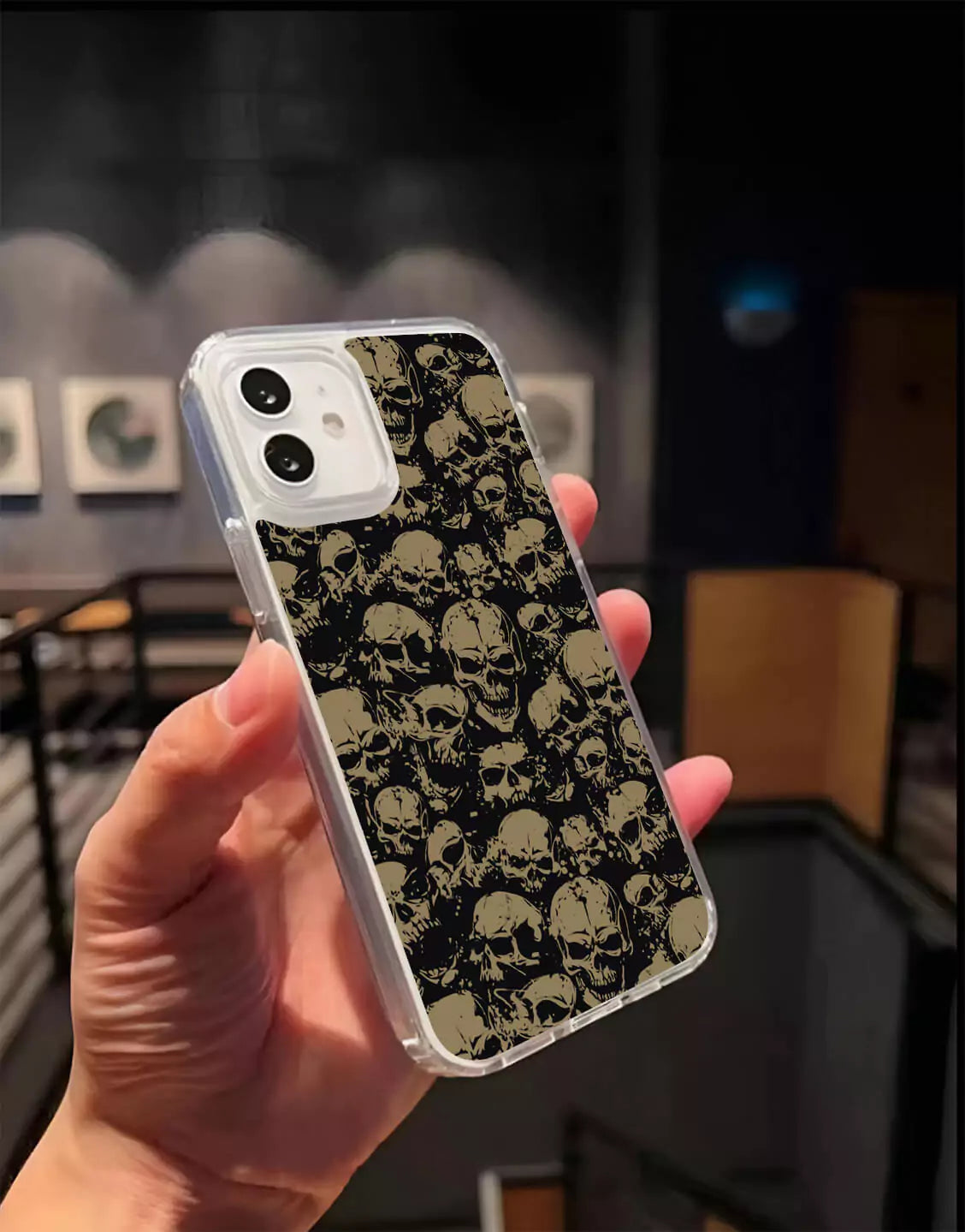 Grunge Gothic Skull Aesthetic iPhone Case - URBANLUSA