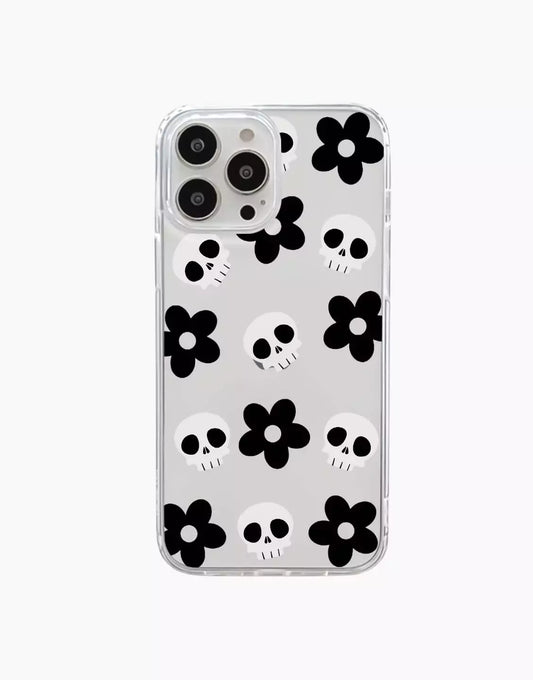 Grunge Dark Flower Aesthetic iPhone Case - URBANLUSA