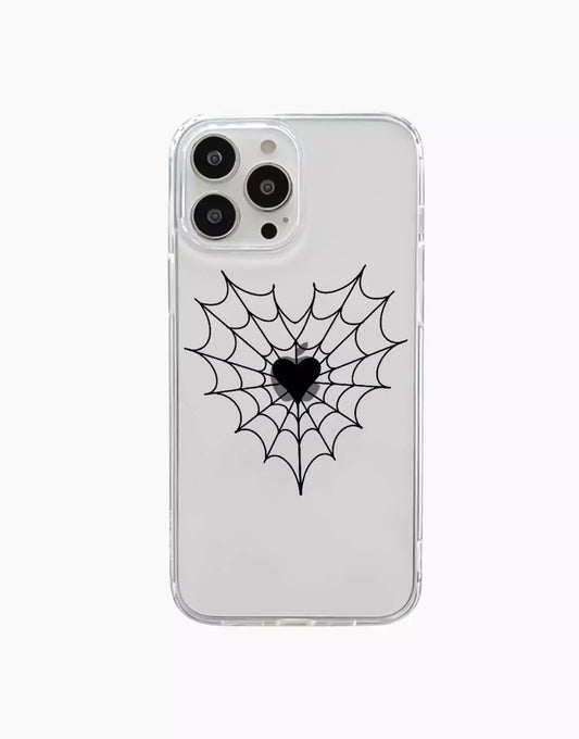 Heart Web Aesthetic iPhone Case - URBANLUSA