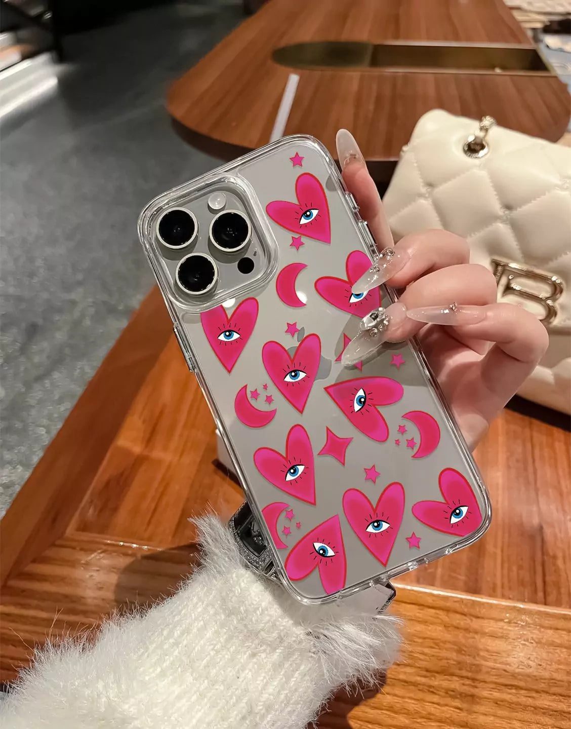 Indie Red Heart Eye iPhone Case - URBANLUSA