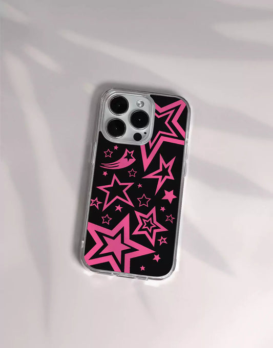 Y2K Black Pink Super Stars iPhone Case - URBANLUSA