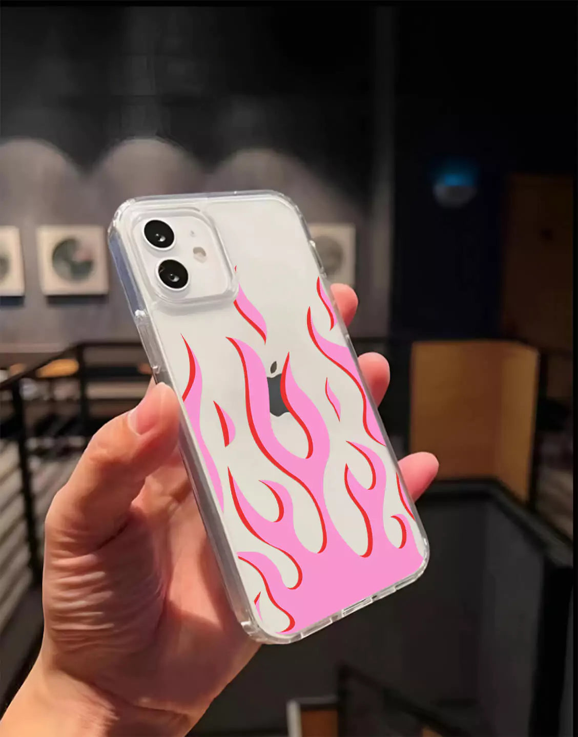 Y2K Pink Flame Aesthetic iPhone Case - URBANLUSA
