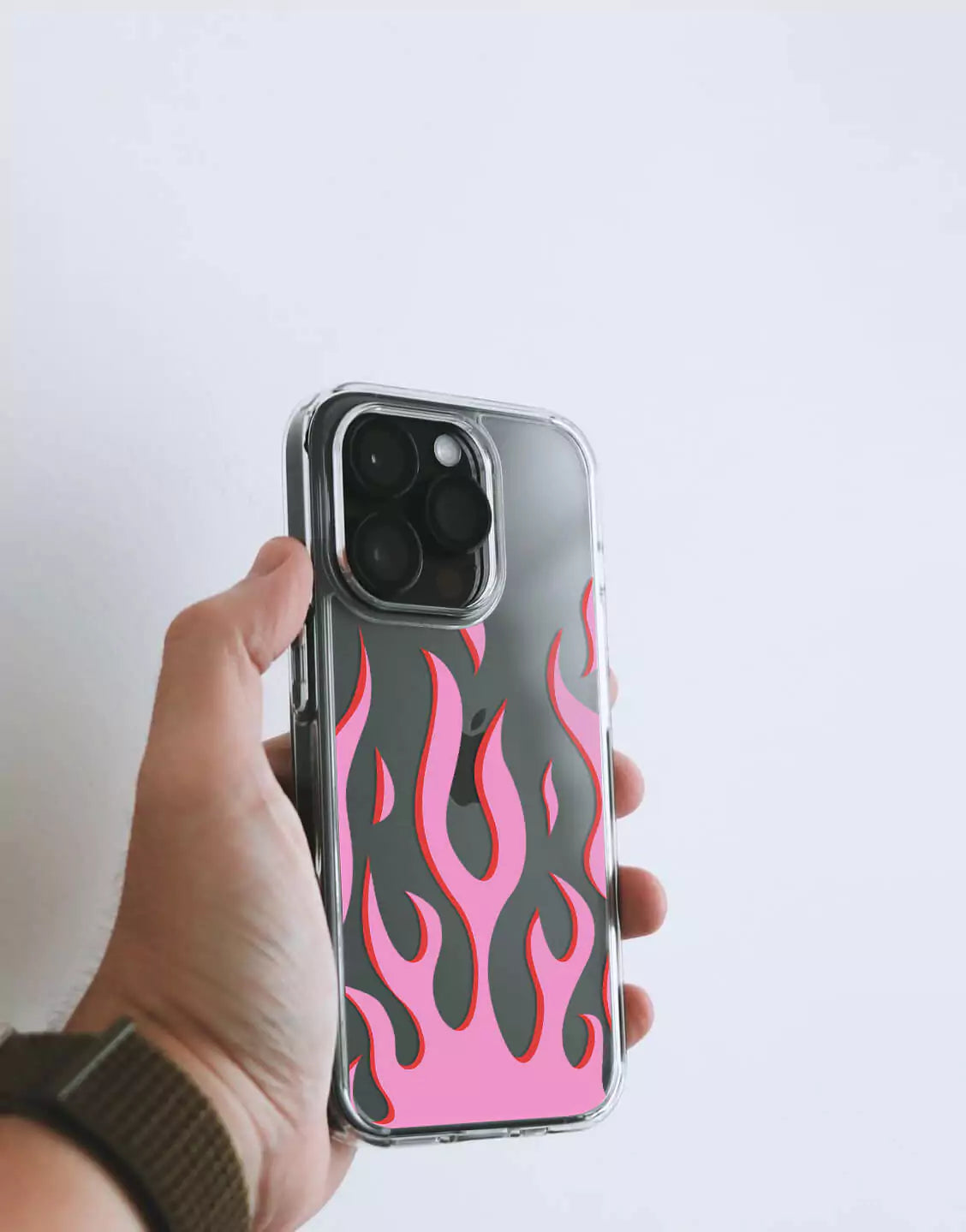 Y2K Pink Flame Aesthetic iPhone Case - URBANLUSA