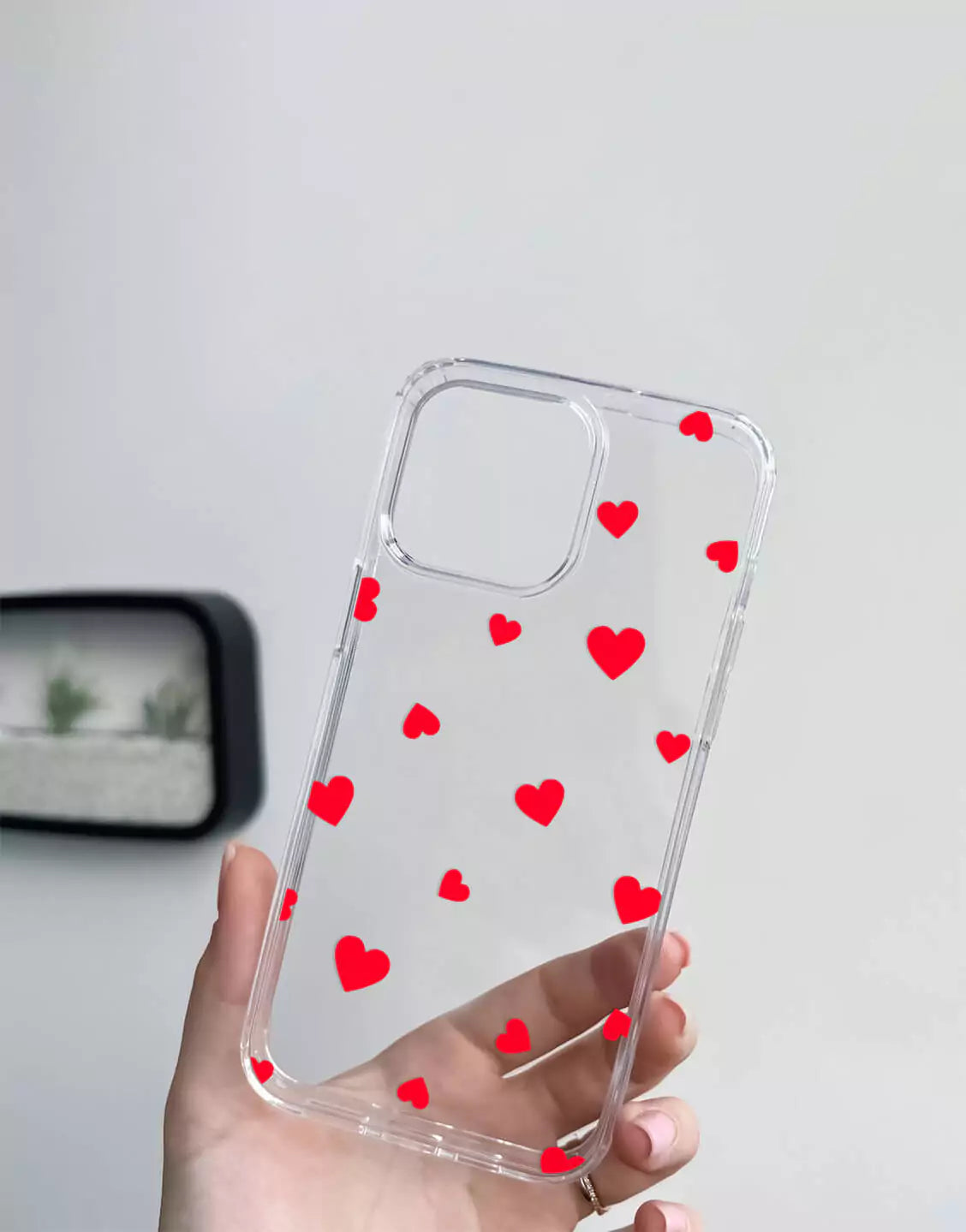 Y2K Aesthetic Red Hearts iPhone Case - URBANLUSA