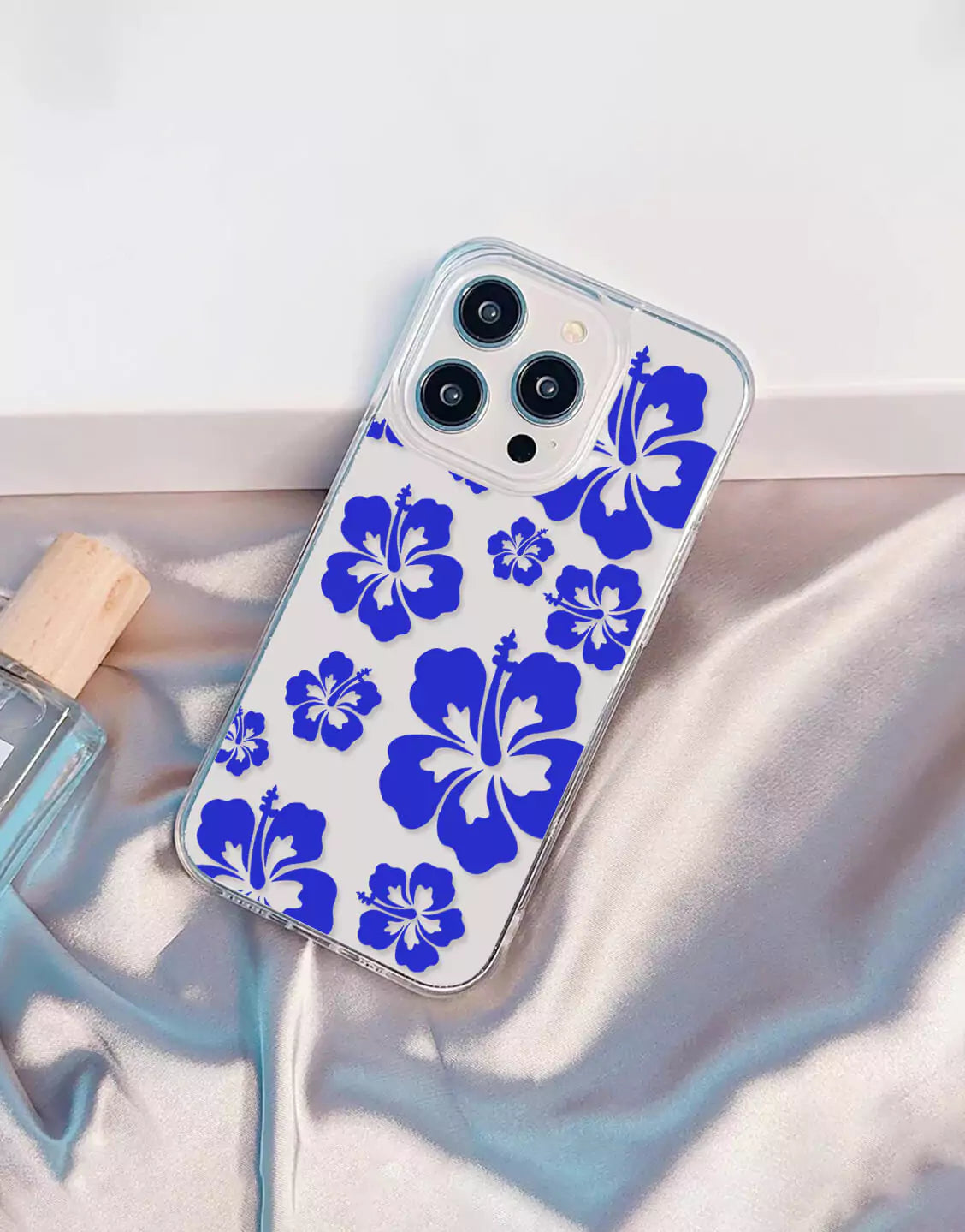 Hawaiian Blue Flowers Print iPhone Case - URBANLUSA