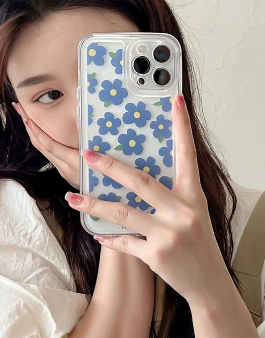 Mini Floral Aesthetic Clear iPhone Case - URBANLUSA