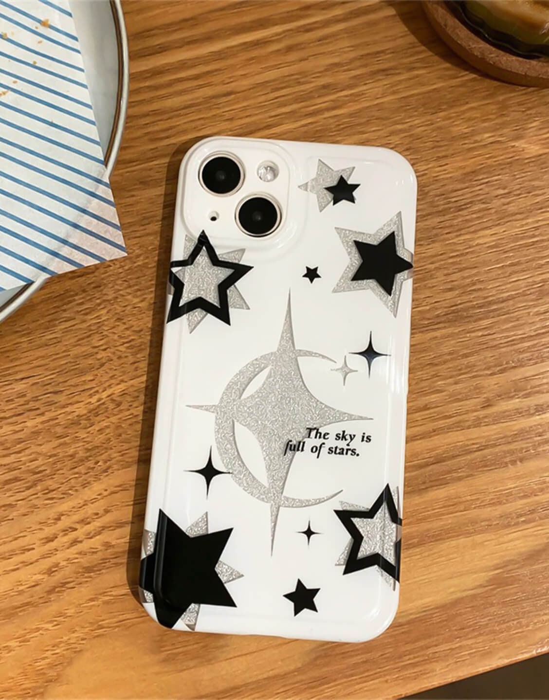 Y2k Aesthetic Glitter Star iPhone Case - URBANLUSA