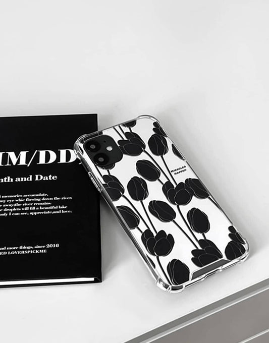 Retro Tulip Flowers iPhone Case - URBANLUSA