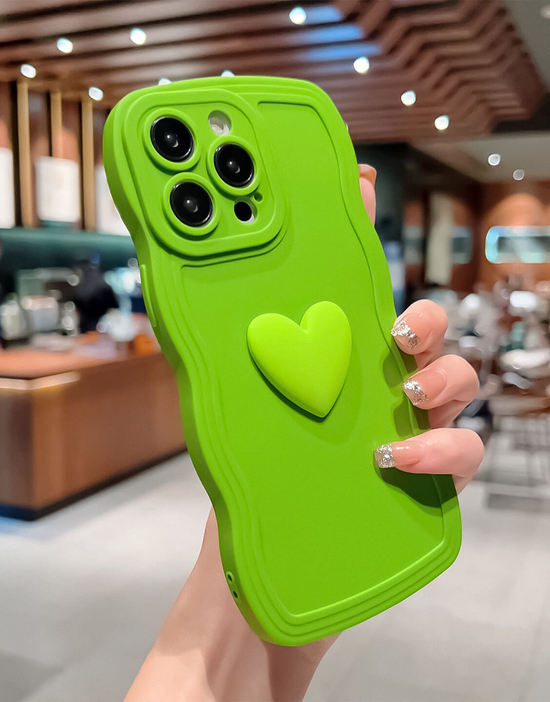 Wavy Heart Aesthetic iPhone Case - URBANLUSA