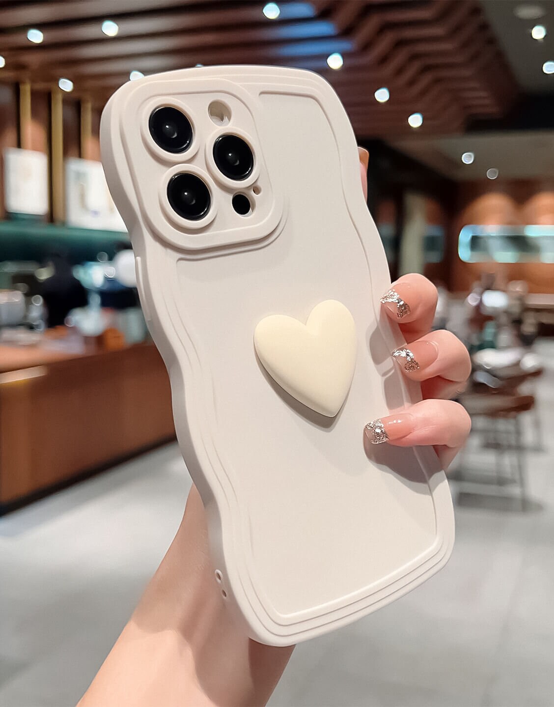 Wavy Heart Aesthetic iPhone Case - URBANLUSA