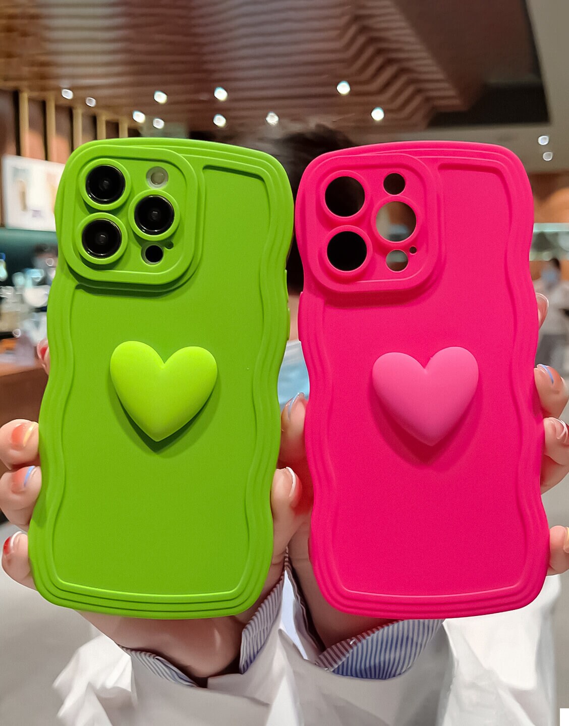 Wavy Heart Aesthetic iPhone Case - URBANLUSA