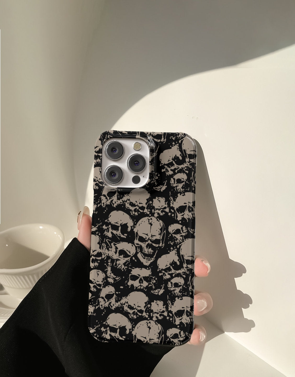 Dark Grunge Skull Aesthetic iPhone Case - URBANLUSA