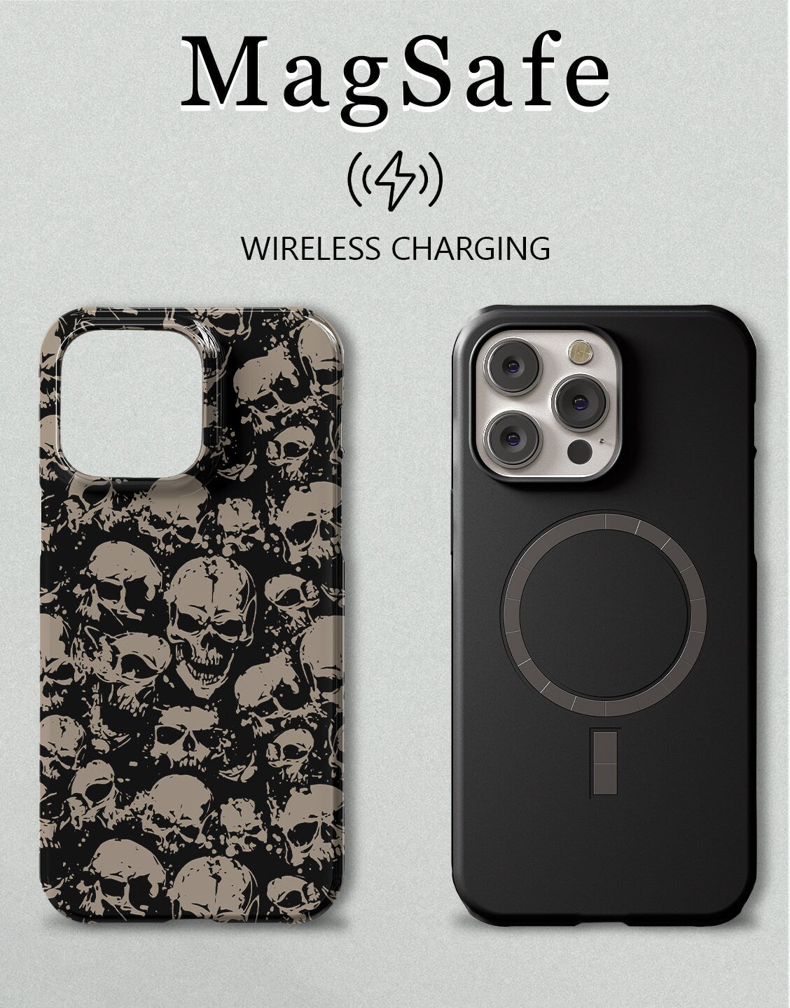 Dark Grunge Skull Aesthetic iPhone Case - URBANLUSA
