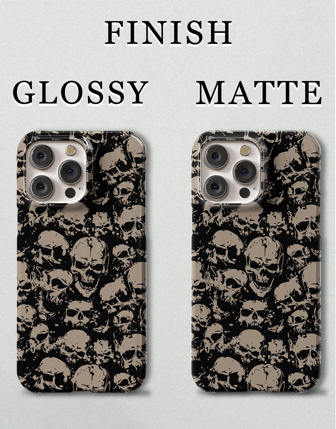 Dark Grunge Skull Aesthetic iPhone Case - URBANLUSA
