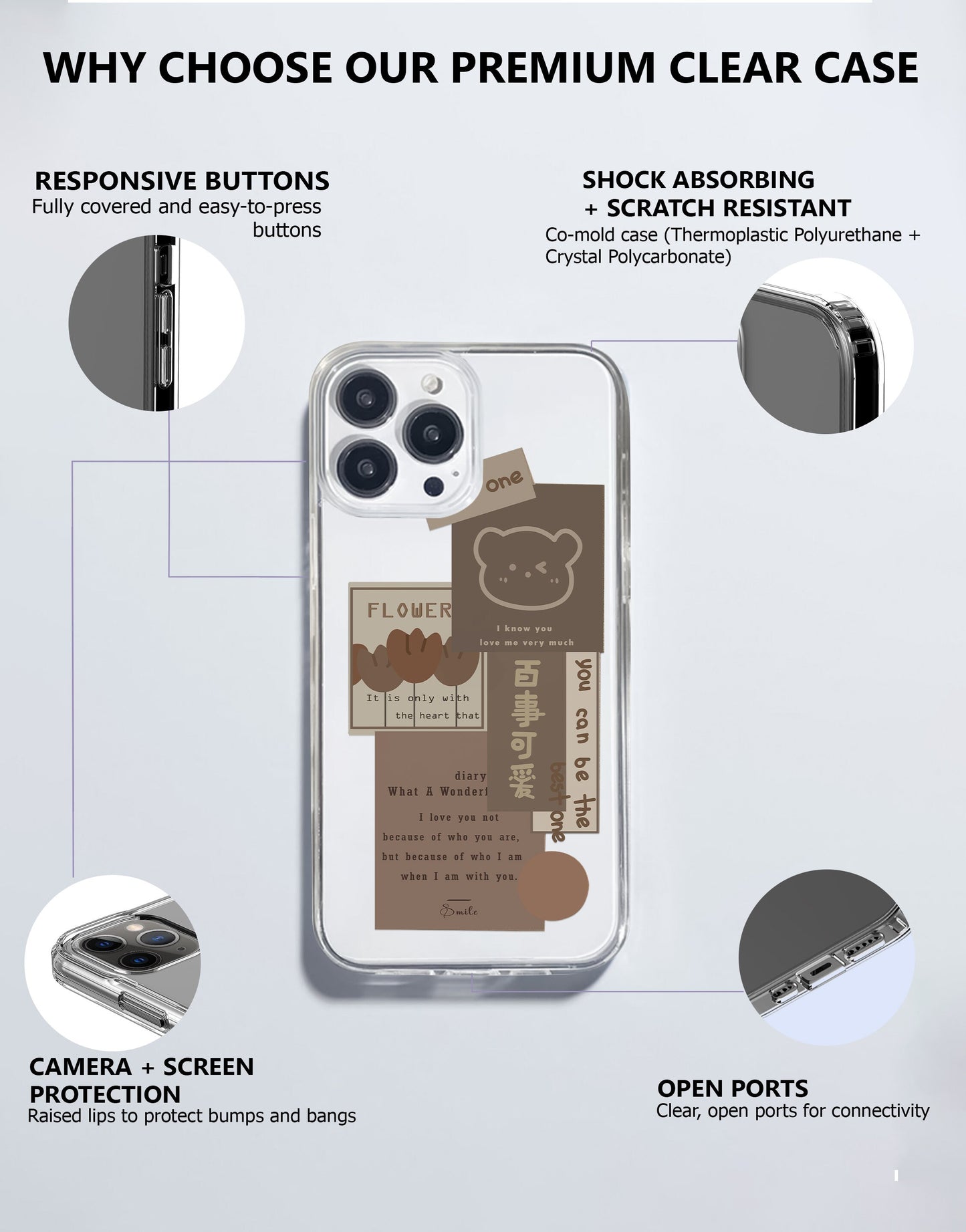 Cute Vintage Bear iPhone Case - URBANLUSA