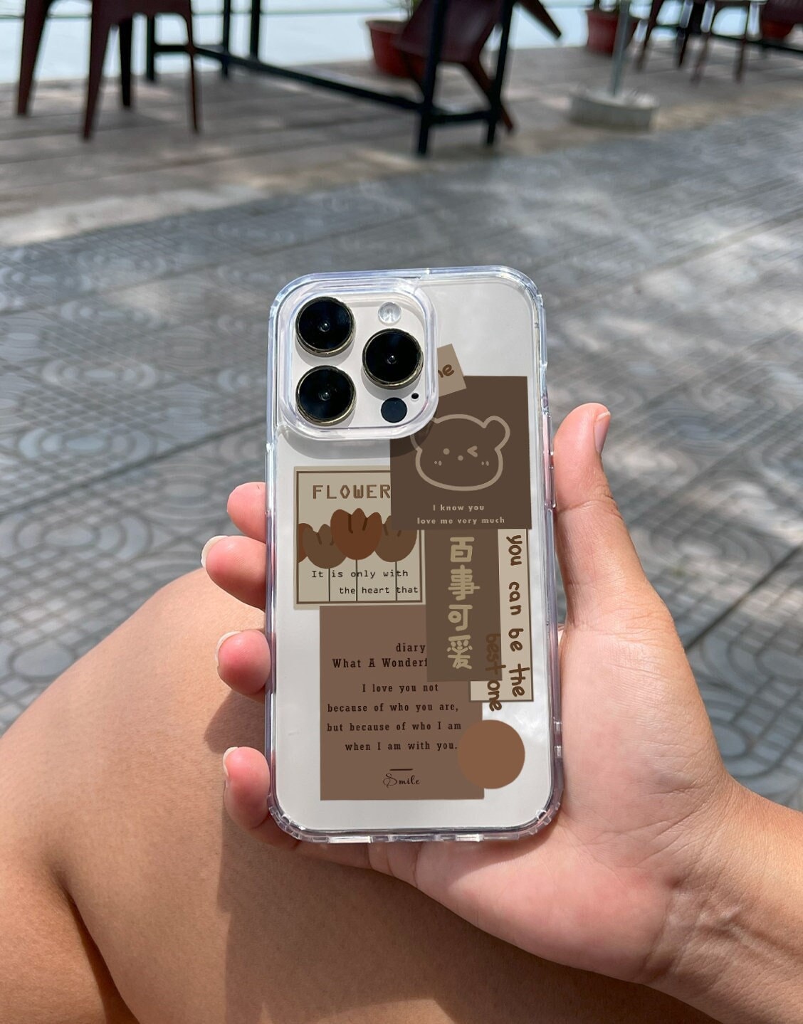 Cute Vintage Bear Phone Case for iPhone 15 14 13 12 11 Pro Max XR XS Aesthetic Phone Case for Samsung Galaxy S23 S22 Ultra S21 S20 S21 Plus