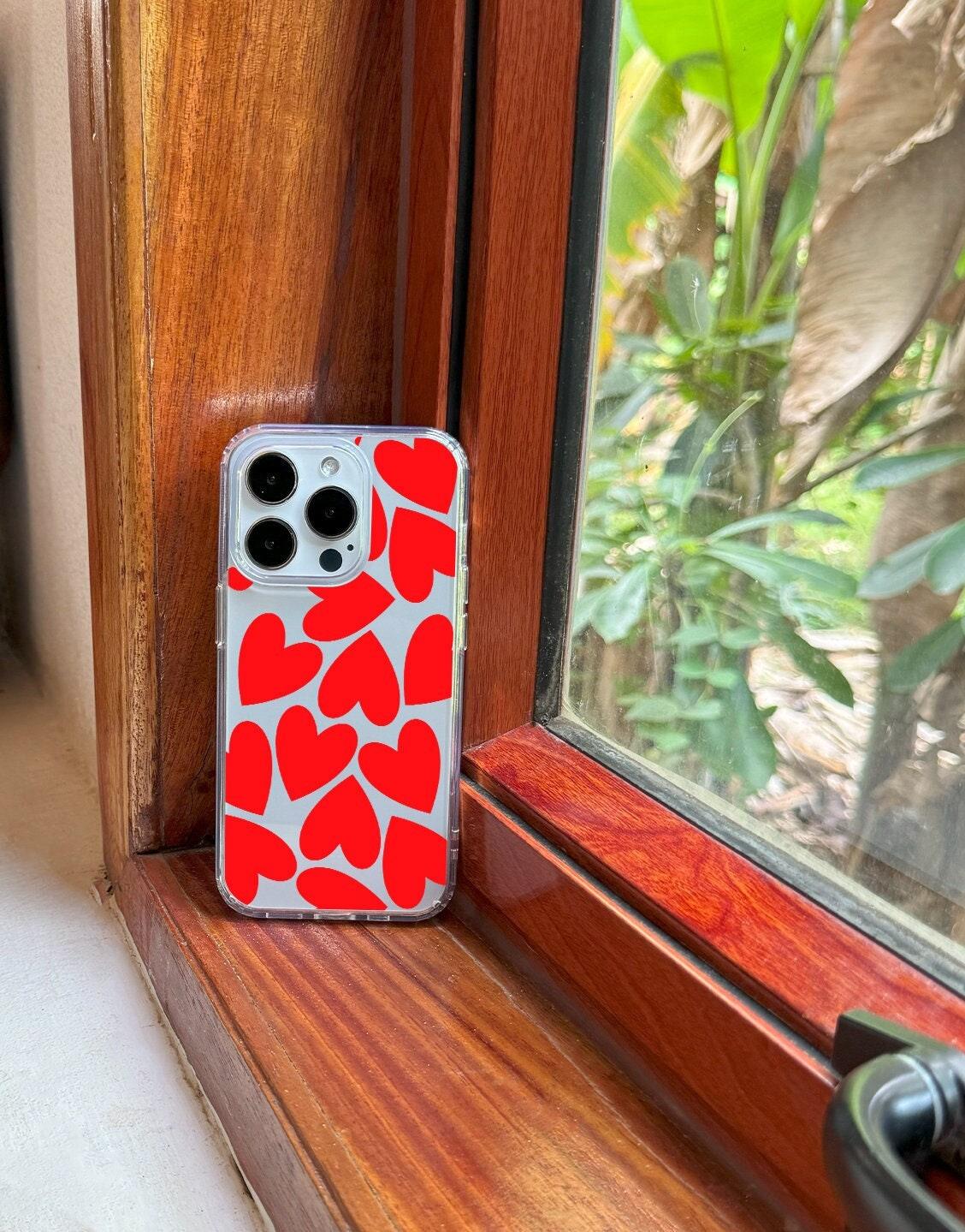 Valentine's day Hearts Phone Case for iPhone 15 Pro Max 14 Pro 13 12 11 XR SE Cute Heart Case for Samsung S24 S23 S22 Ultra S21 S20 S23 Plus