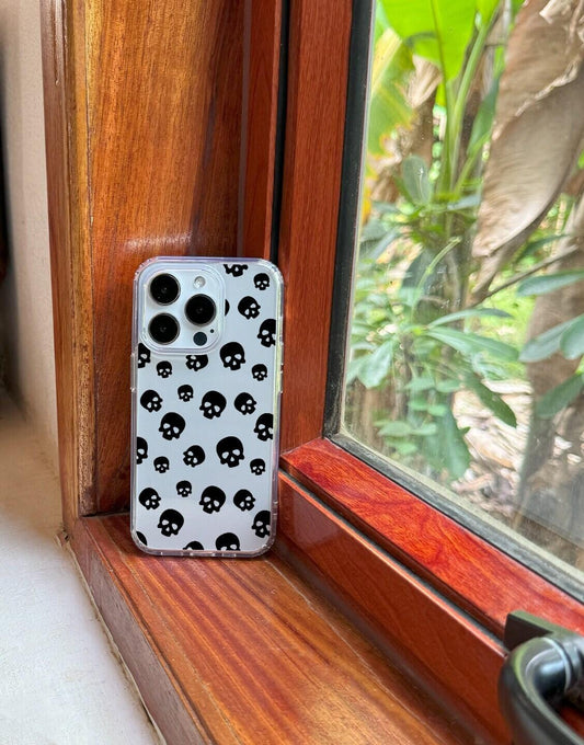 Mini Dark Skull Halloween iPhone Case - URBANLUSA