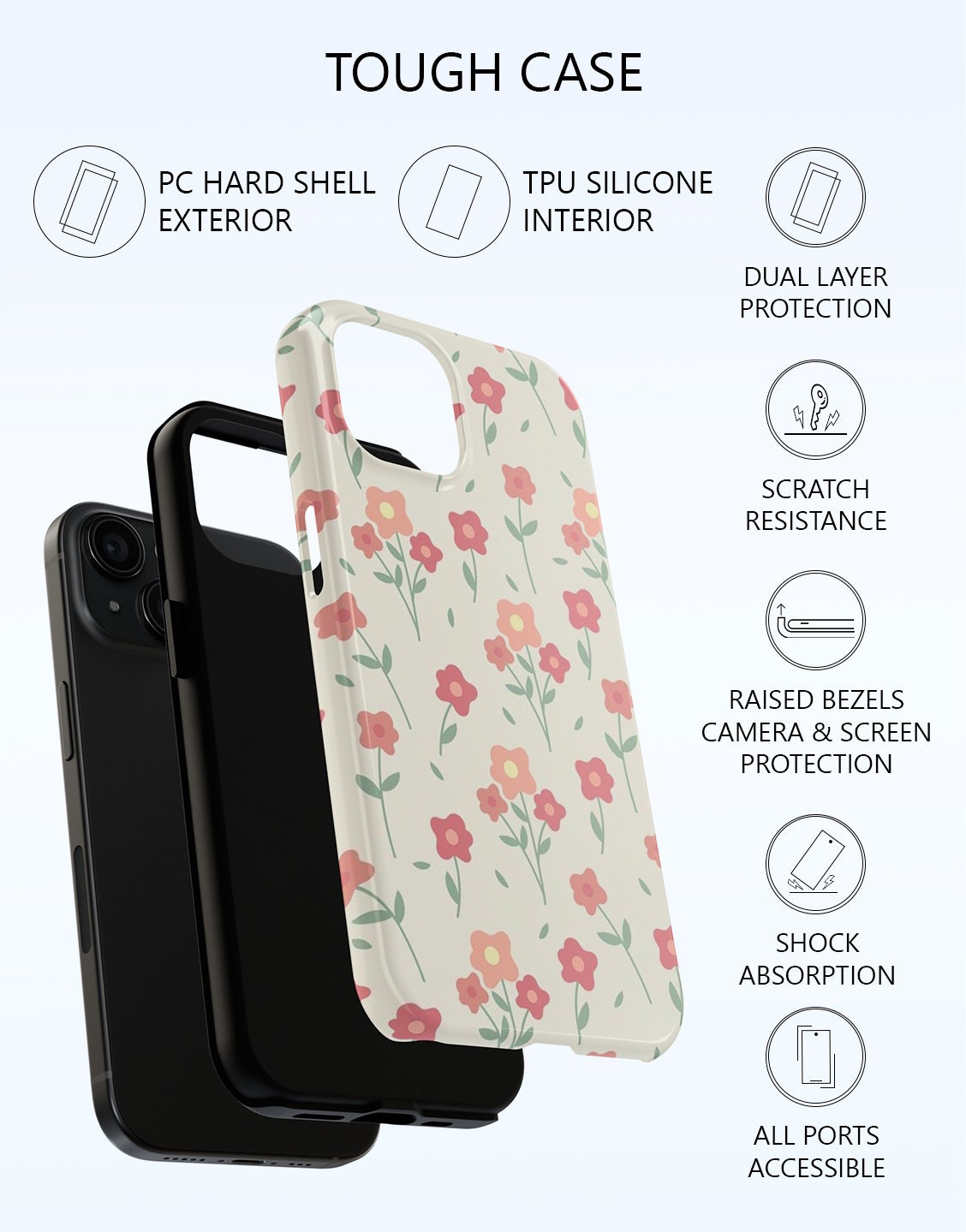 Cute Mini Flowers Phone Case iPhone / Samsung - URBANLUSA