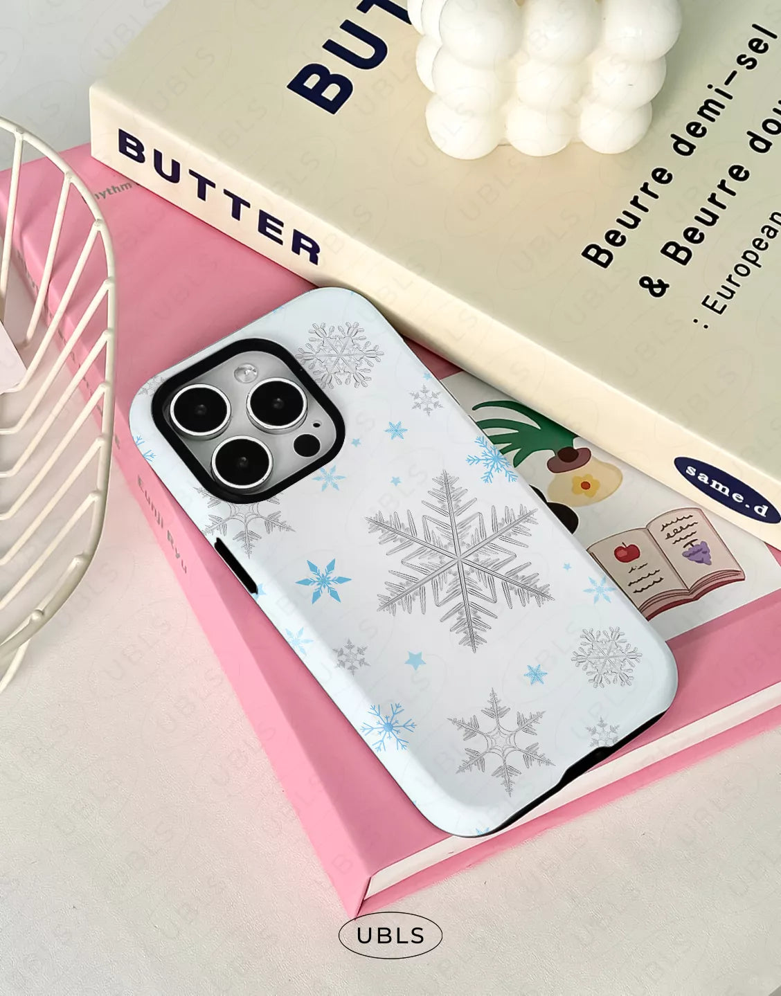 Aesthetic Winter Snowflakes iPhone Case