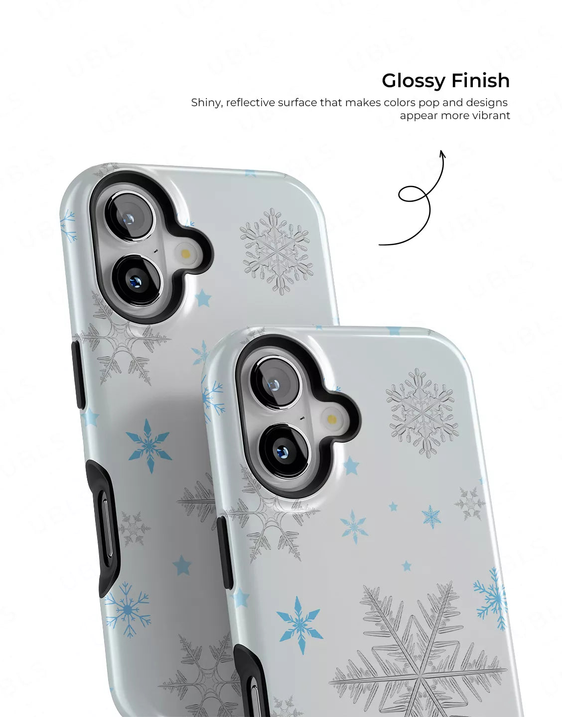 Aesthetic Winter Snowflakes iPhone Case