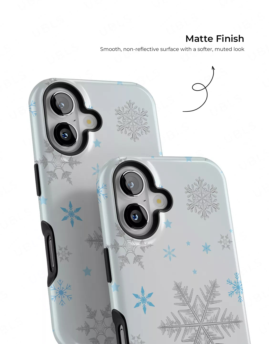 Aesthetic Winter Snowflakes iPhone Case