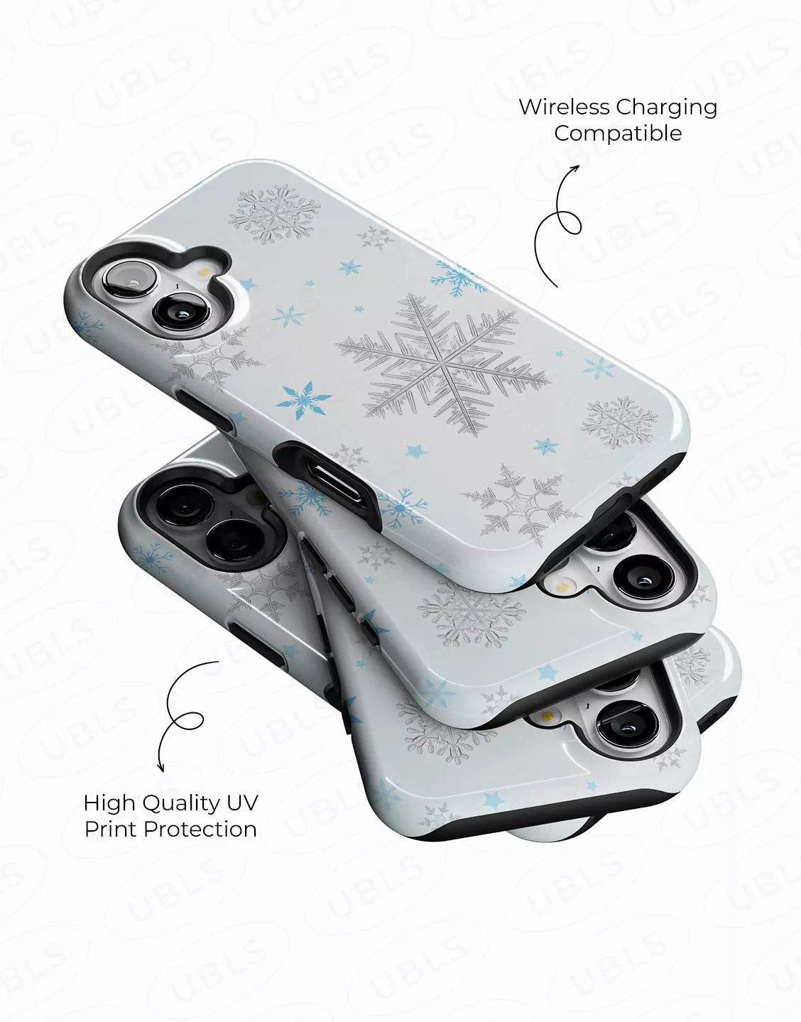 Aesthetic Winter Snowflakes iPhone Case