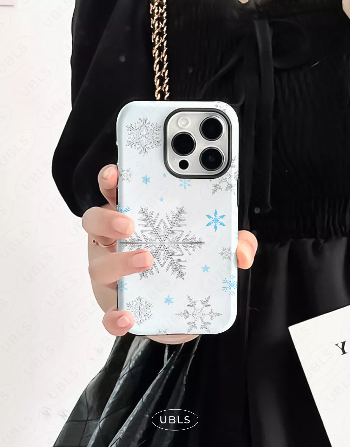 Aesthetic Winter Snowflakes iPhone Case