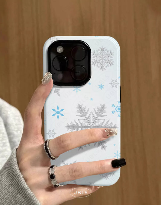 Aesthetic Winter Snowflakes iPhone Case