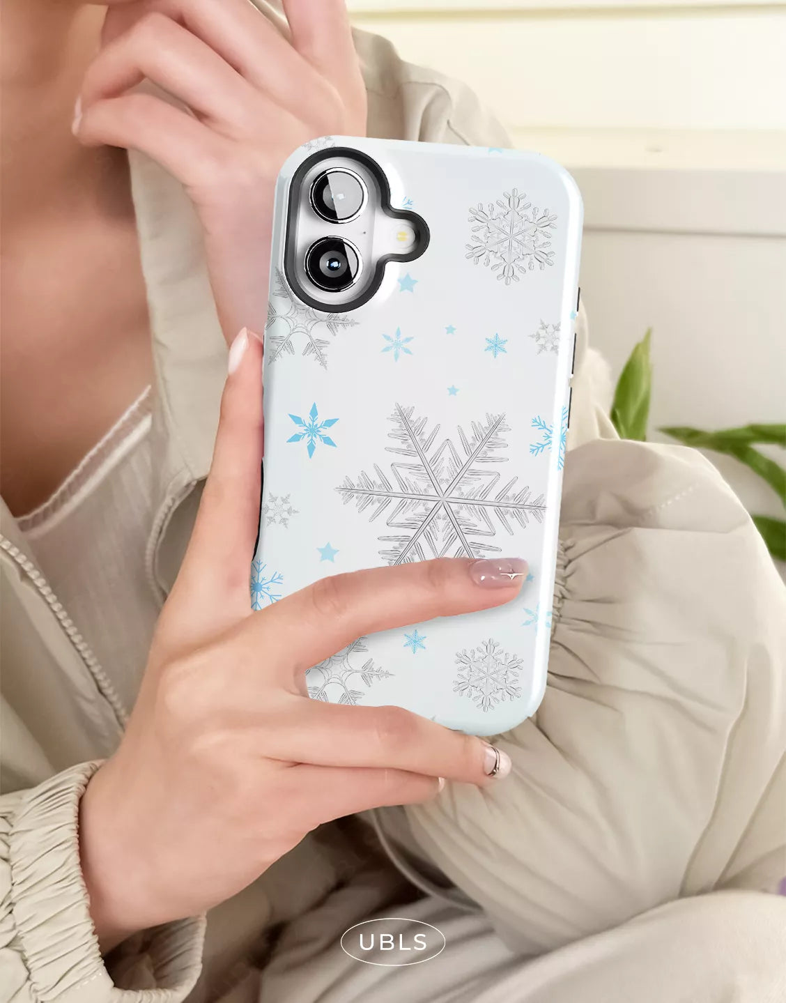 Aesthetic Winter Snowflakes iPhone Case