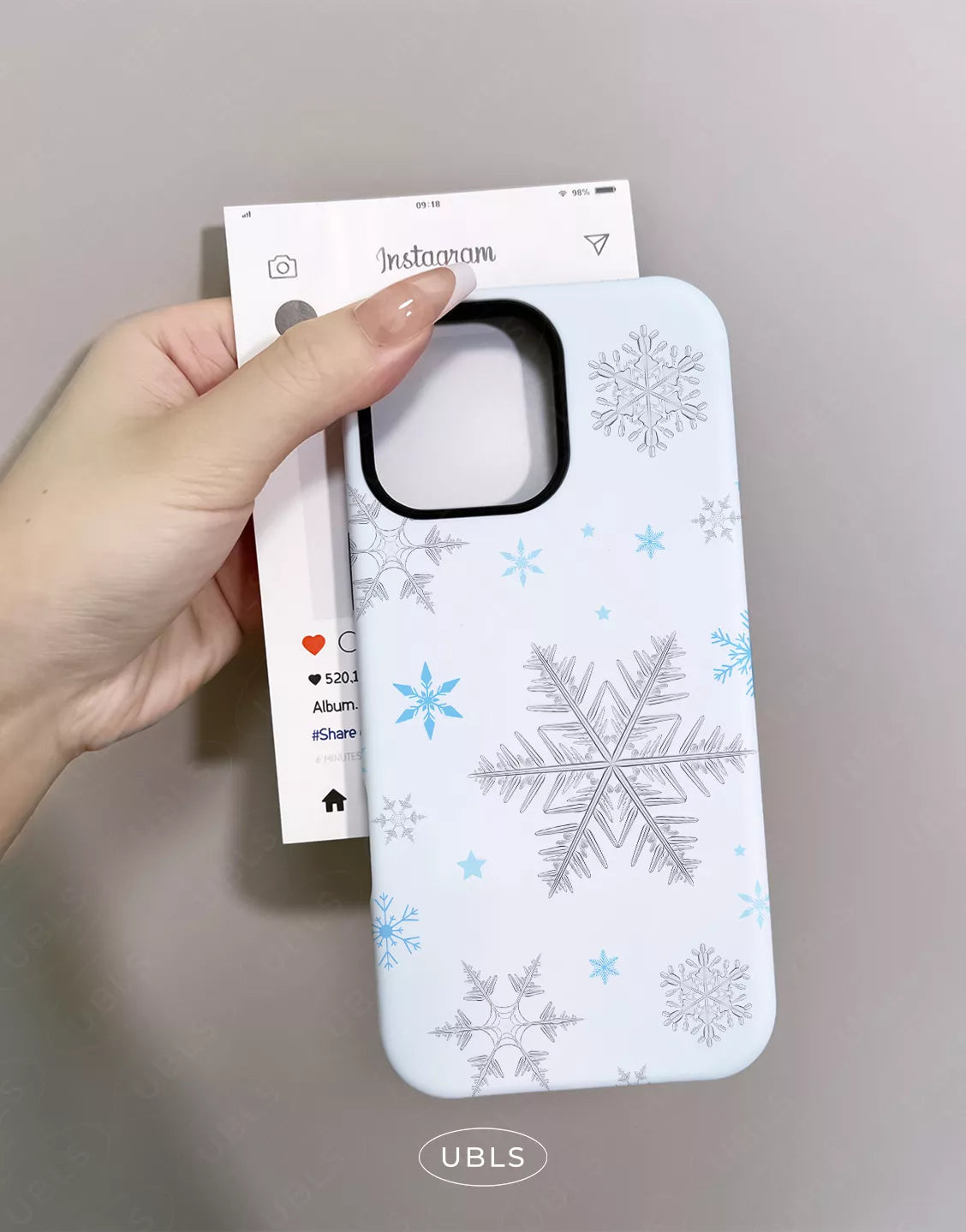 Aesthetic Winter Snowflakes iPhone Case