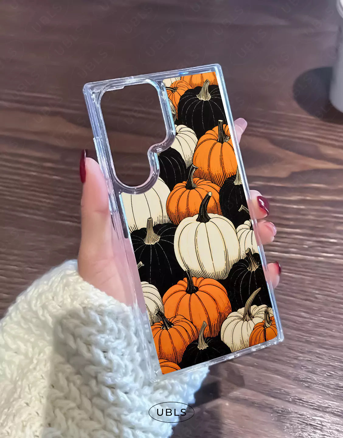 Cozy Autumn Halloween Pumpkin Patch Clear Samsung Case