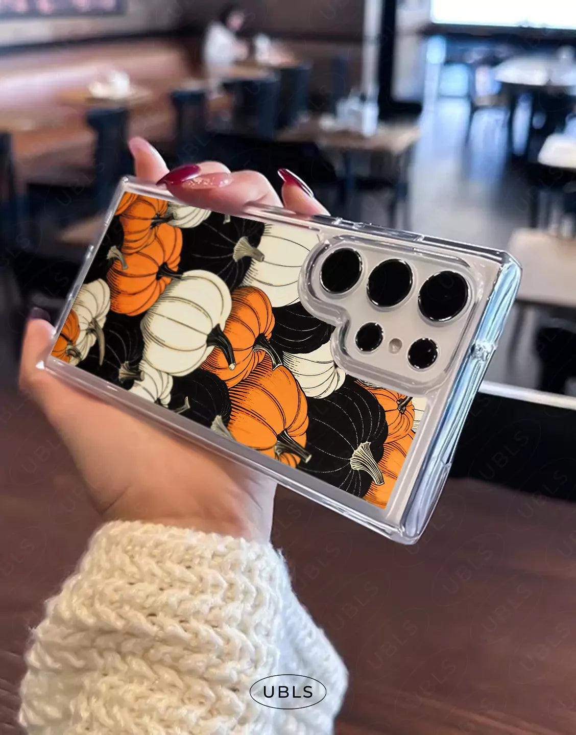 Cozy Autumn Halloween Pumpkin Patch Clear Samsung Case