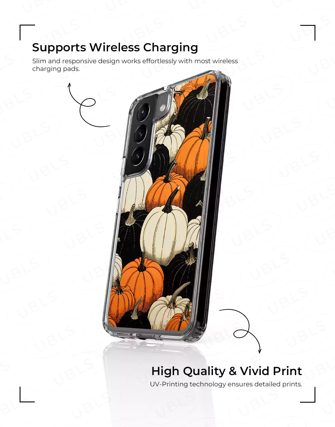 Cozy Autumn Halloween Pumpkin Patch Clear Samsung Case