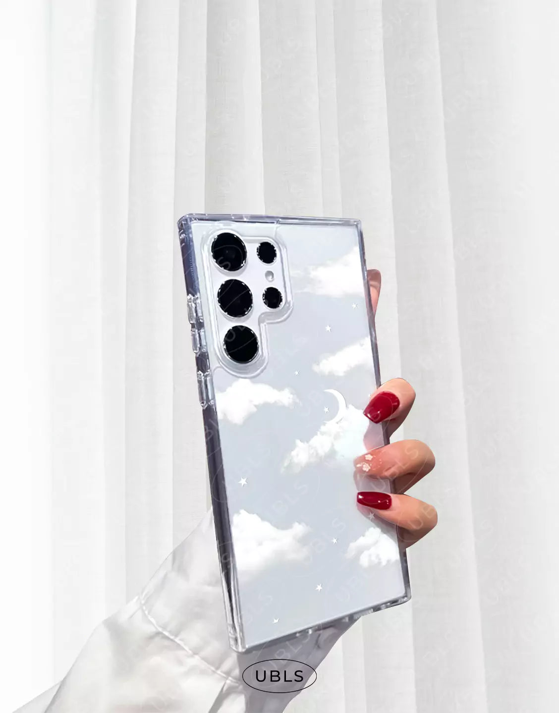 Coque de téléphone à motif de sourire esthétique pour iPhone / Samsung