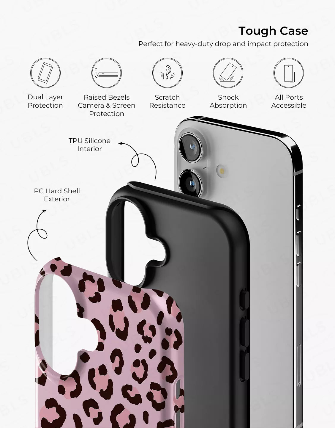 Pretty Pink Leopard Print iPhone Case