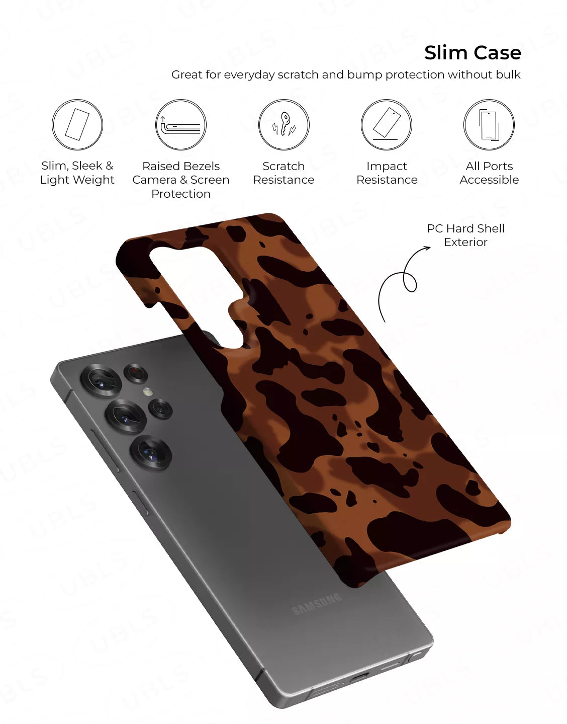 Luxe Tortoise Shell Pattern Samsung Case
