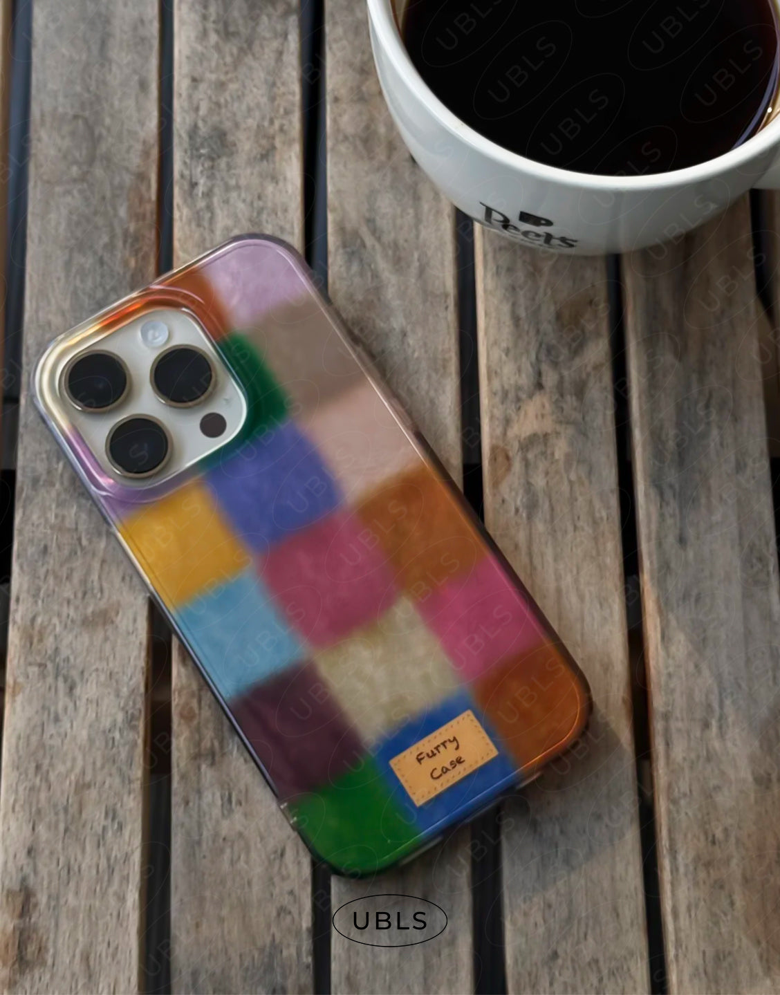 Vintage Cozy Furry Checkered iPhone Case