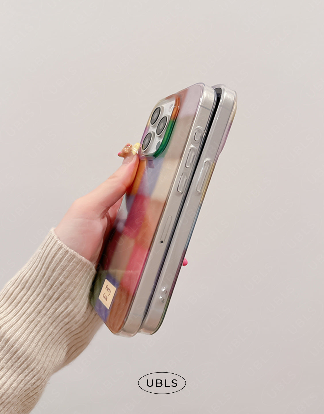 Vintage Cozy Furry Checkered iPhone Case