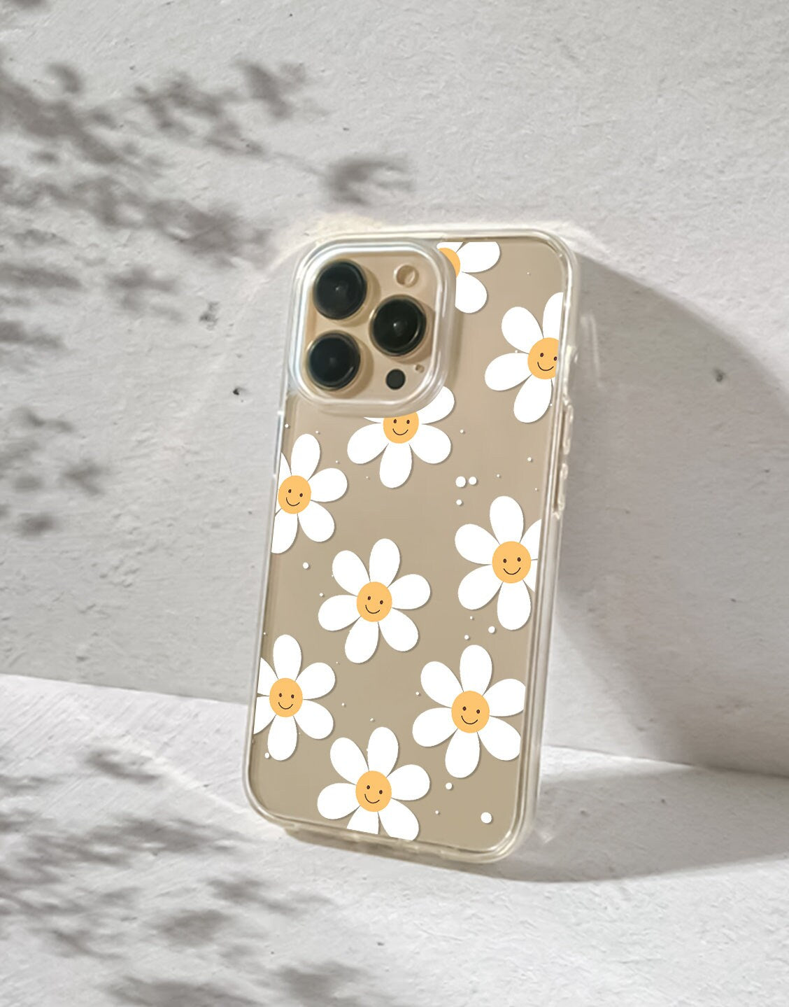 Aesthetic Flower Smile Case for iPhone 16 15 14 13 12 11 Pro Max Daisy Flower Case iPhone 16 15 14 13 12 11 XR Cute Floral XS Max X 8 7 SE Case