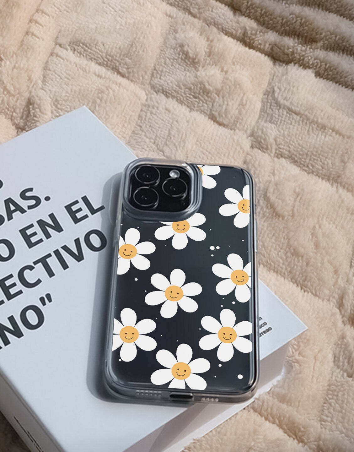 Aesthetic Flower Smile Case for iPhone 16 15 14 13 12 11 Pro Max Daisy Flower Case iPhone 16 15 14 13 12 11 XR Cute Floral XS Max X 8 7 SE Case