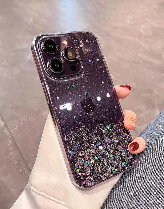 Beautiful Glitter Bling Clear iPhone Case